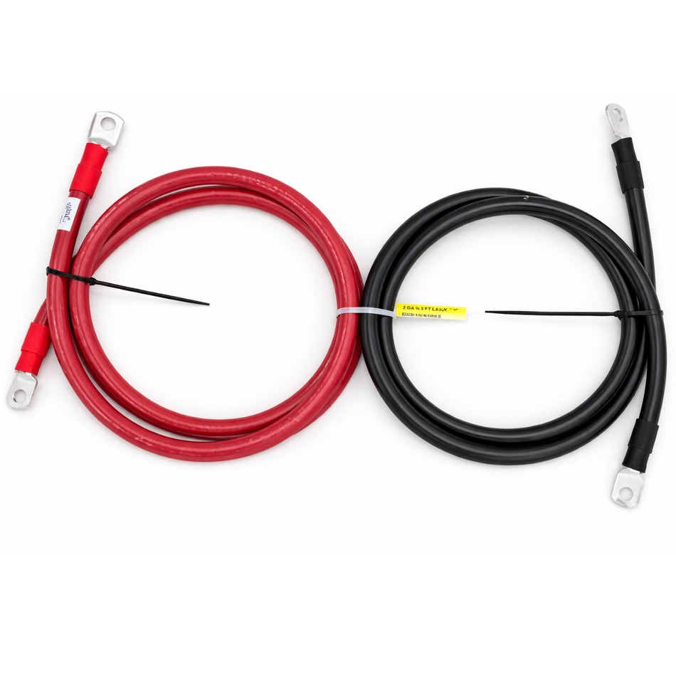 2/0 Inverter Cable Set 5′-1Red/1Blk UL