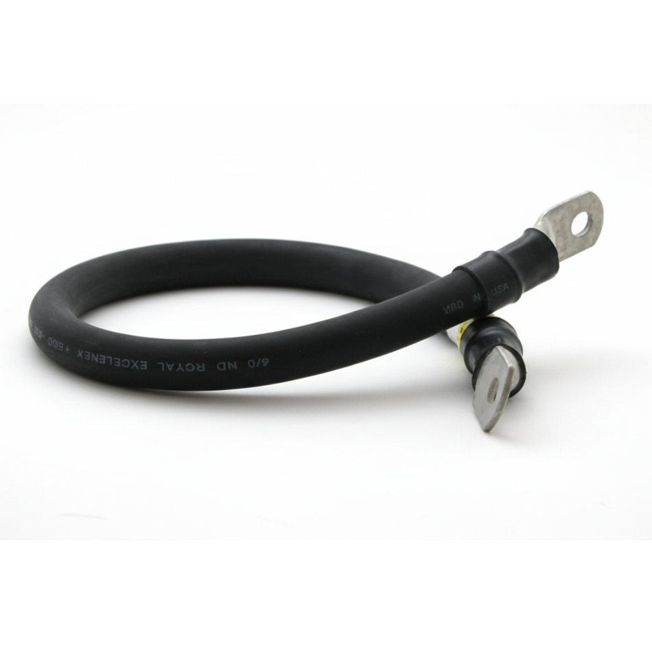 24in 4/0 Battery Cable, Red or Black THW, UL