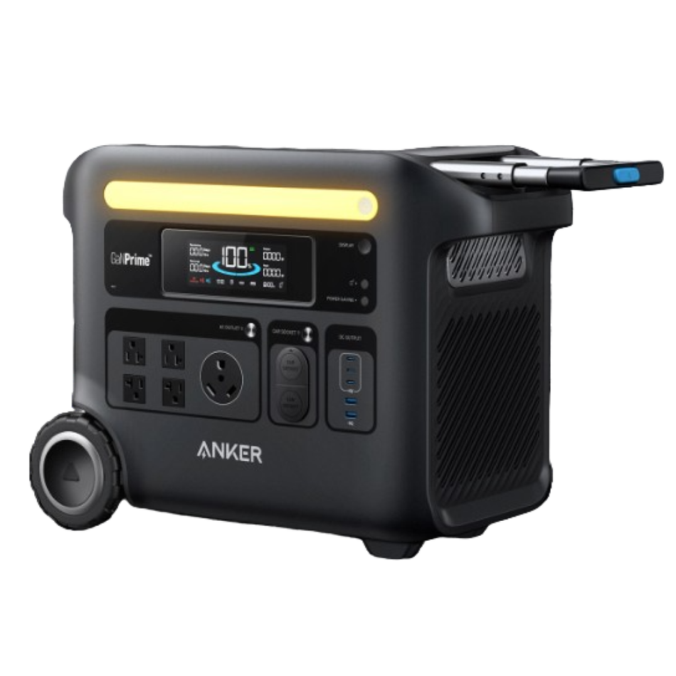 Anker SOLIX F2600 Bundle - Power Station 2560Wh | 2400W  with two 100W Solar Panels
