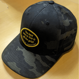BWS Fitted Black Multicam Cap