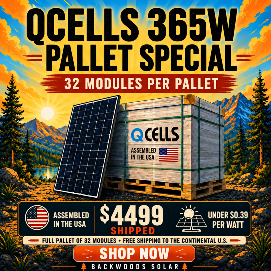 Qcells 365W Full Pallet (32 Modules) FREE SHIPPING!