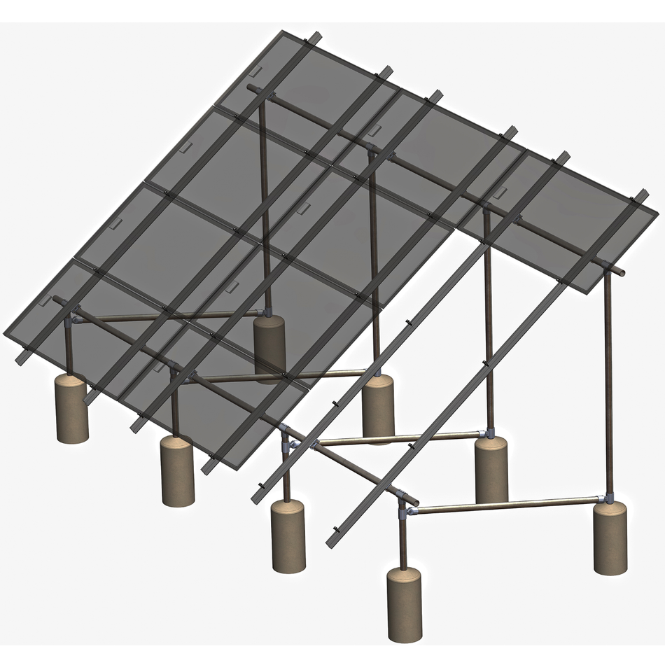 Tamarack, 4-Panel Ground Mount Kit 186"