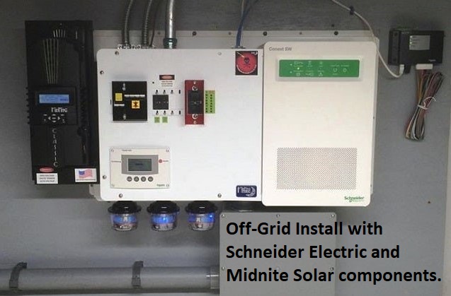 Off-grid Install incl Schneider and Midnite Solar Components
